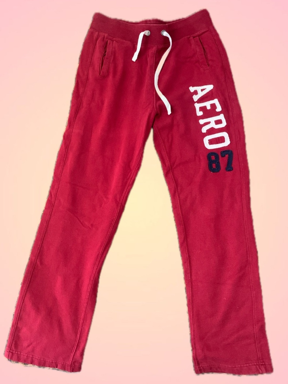 Aeropostale medium y2k red joggers